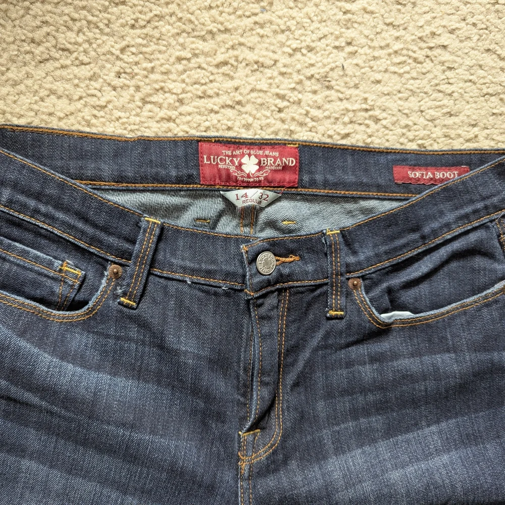 Lucky Brand Indigo Wide Leg Jeans - Picture 2 of 3